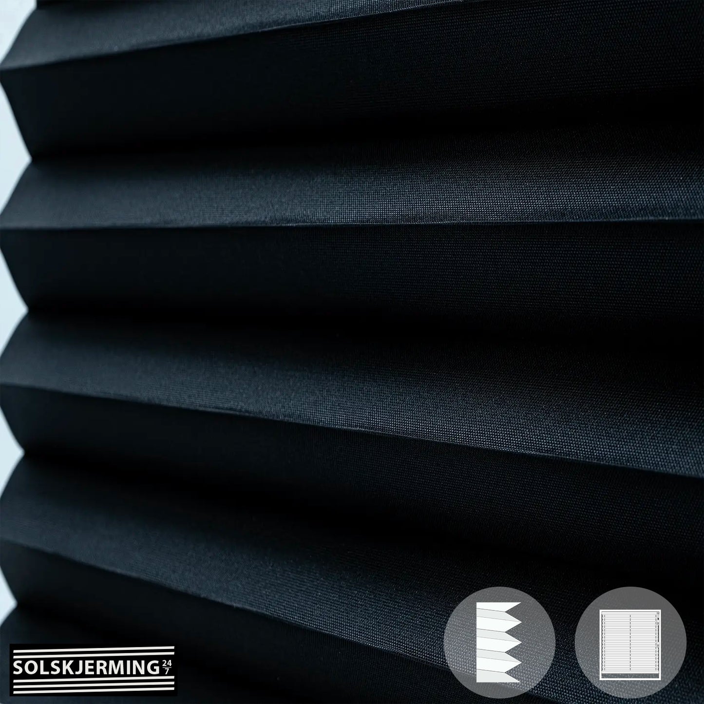 Plisségardin (FH) VERSIO - Kaviarsvart