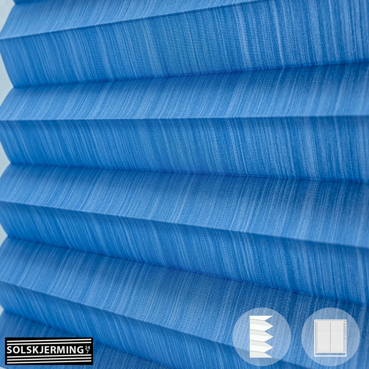 Plisségardin (FH) PRIMIO - Asurblå