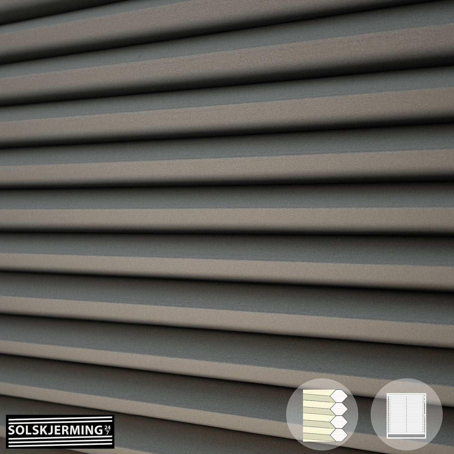 Plisségardin (FH) NUVIA BO - Chateaugrå/beige