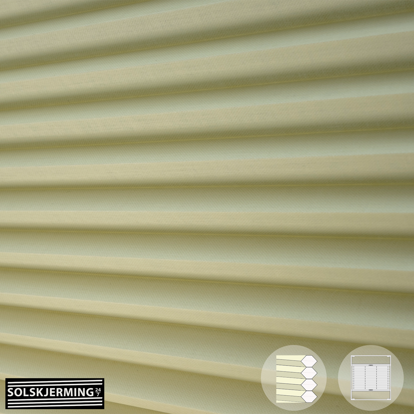 Plisségardin (ON) VELORA - Lemonadegul