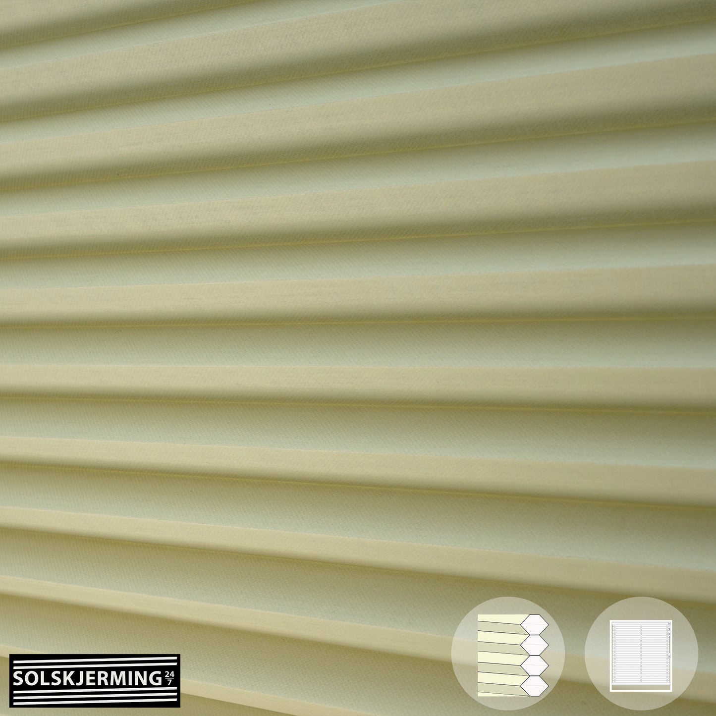 Plisségardin (FH) VELORA - Lemonadegul