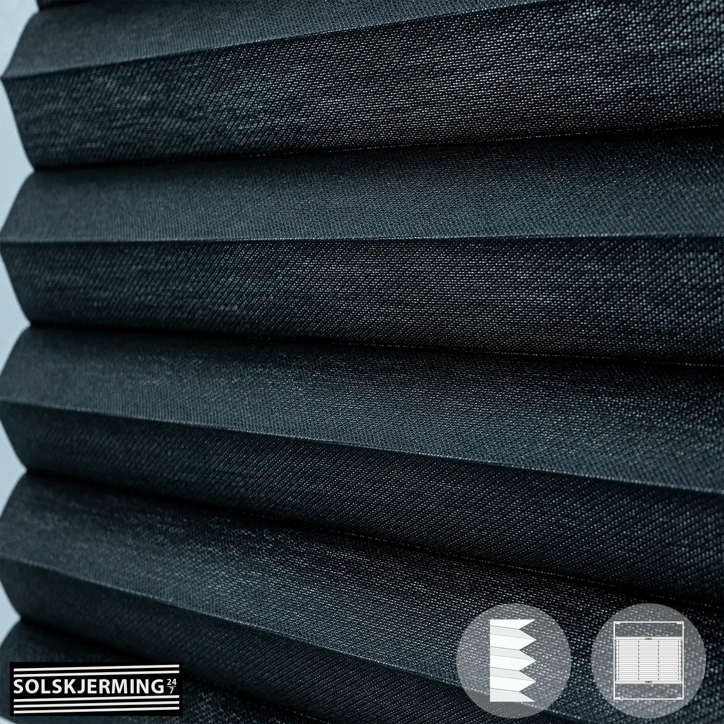 Plisségardin (ON) ELANZA - Smijernssvart