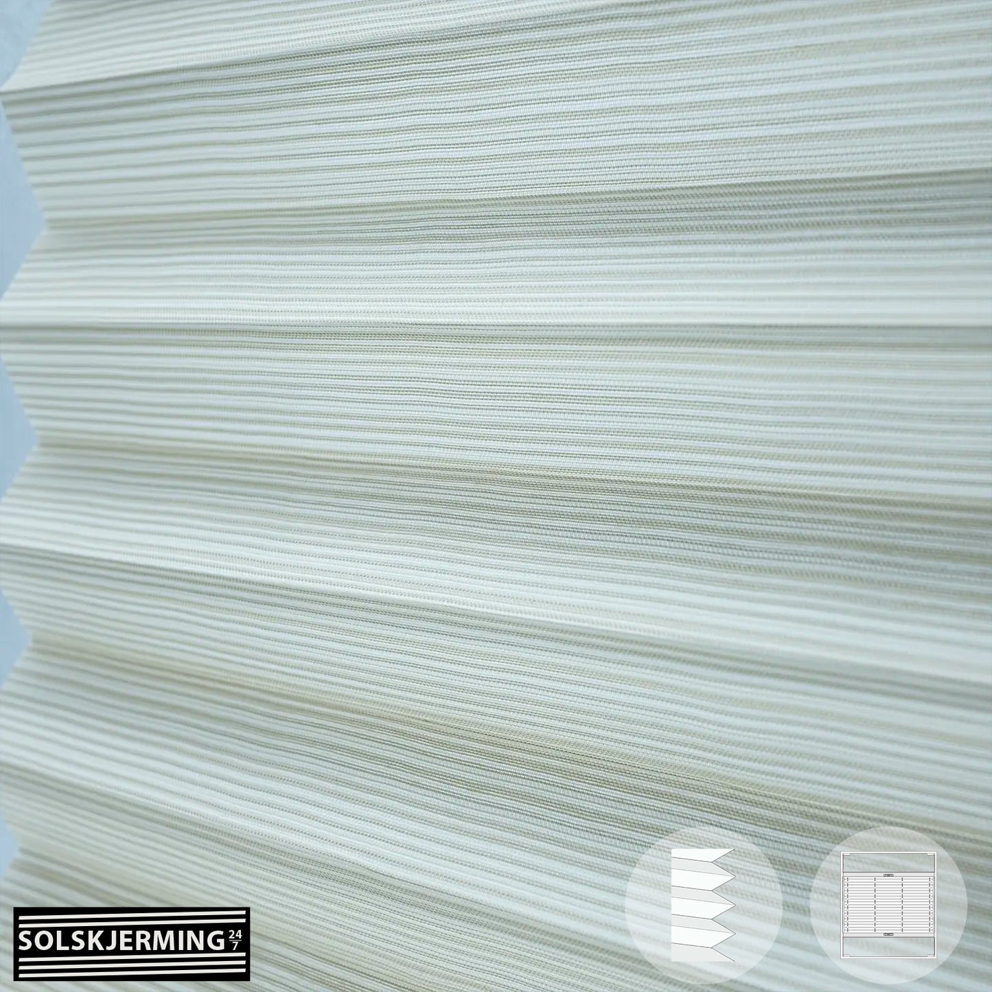 Plisségardin (ON) FIORA - Frosset duggbeige