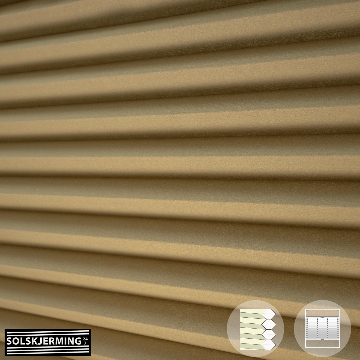 Plisségardin (ON) NUVIA - Ørkenbrun